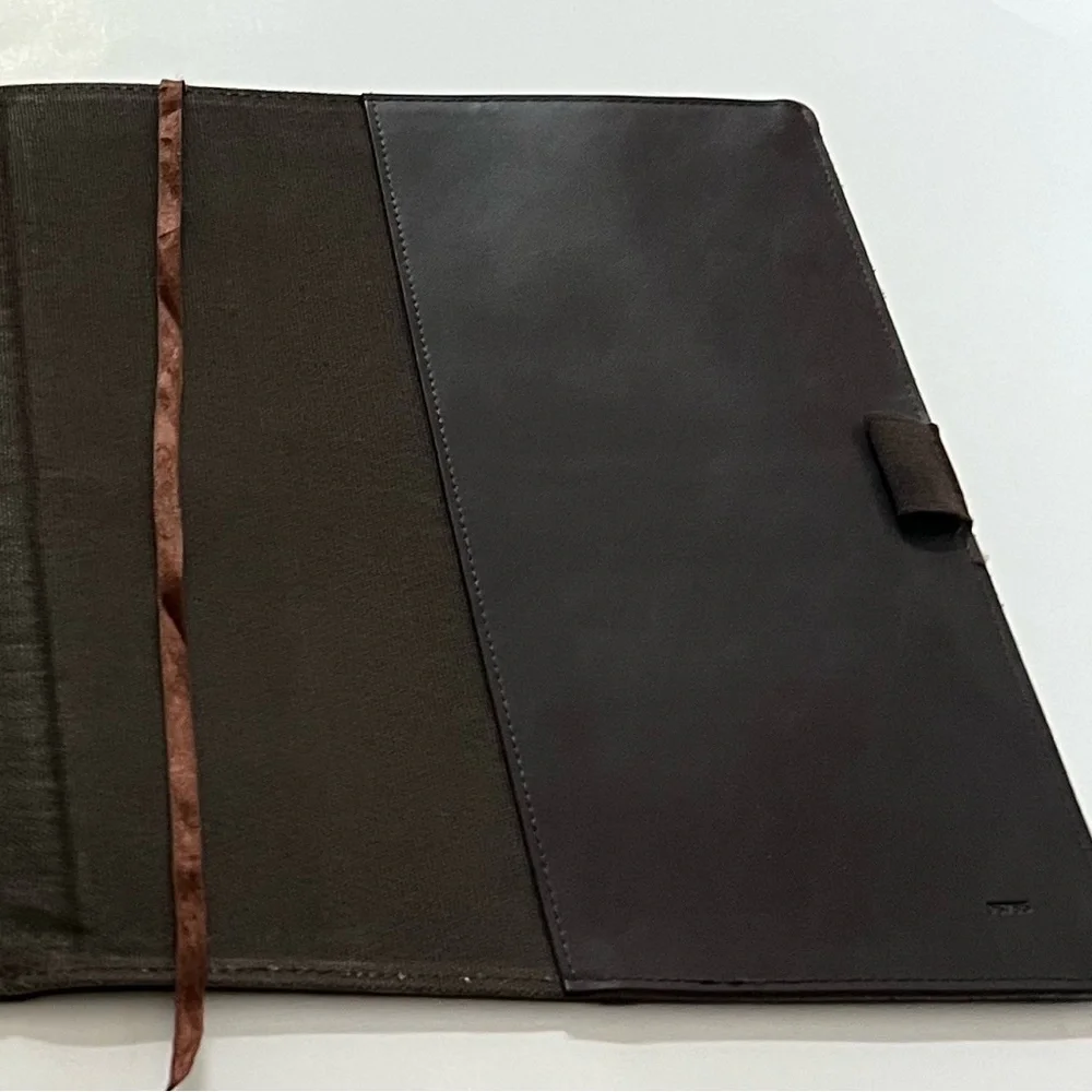 Cambridge Brown Leather Canvas Portfolio Brown